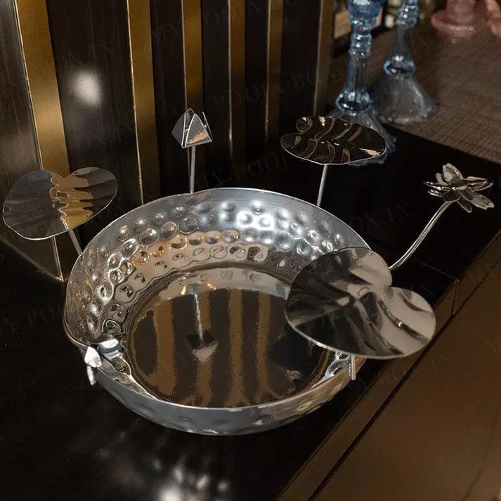 Luxury Silver Serving Set — Handcrafted Export Product by NXTGENEXPORTS, Moradabad